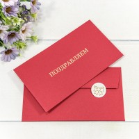 Конверт подарочный 16,9*9,4см 1222 1/10 1/250 Арт: 003012/22
