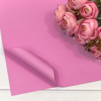 Плёнка в листах 60*60 (20 шт.) матовая "Корейская" 55мкм Бледно-пурпурный 1/60 Арт: 1698/251