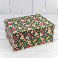 Коробки Прямоугольные Набор 1/10 34*26*15,3 "Новый год"-2625 1/6 Арт: 730604/2625