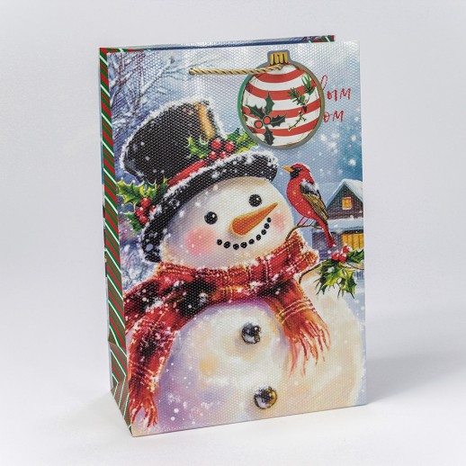 Пакет подарочный с тиснением "Новый год" (микс 437) 20*30*10 210г 1/20 1/240 Арт: 300437K