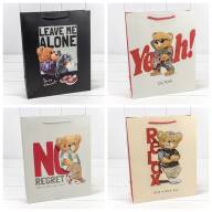 Пакет подарочный с тиснением "Мишки" (микс 109) 26*32*10 210г 1/20 1/240 Арт: 000109C - Пакет подарочный с тиснением "Мишки" (микс 109) 26*32*10 210г 1/20 1/240 Арт: 000109C