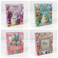 Пакет подарочный с тиснением (микс 114) 18*23*10 210г 1/20 1/360 Арт: 000114E