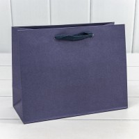 Пакет подарочный Крафт "Люкс" 23*18*10 210г Синий 1/10 1/360 Арт: 000221EA/287