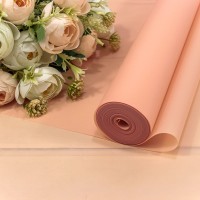 Плёнка 0,59*34м 900г матовая однотонная 55мкм Персиковый 1/6 1/12 Арт: 90057/6022