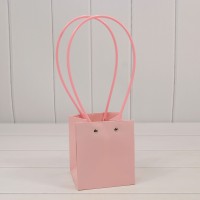 Пакет подарочный "Ваза для цветов" 12*11,5*13 Розовый 1/10 1/250 Арт: 000586H/3